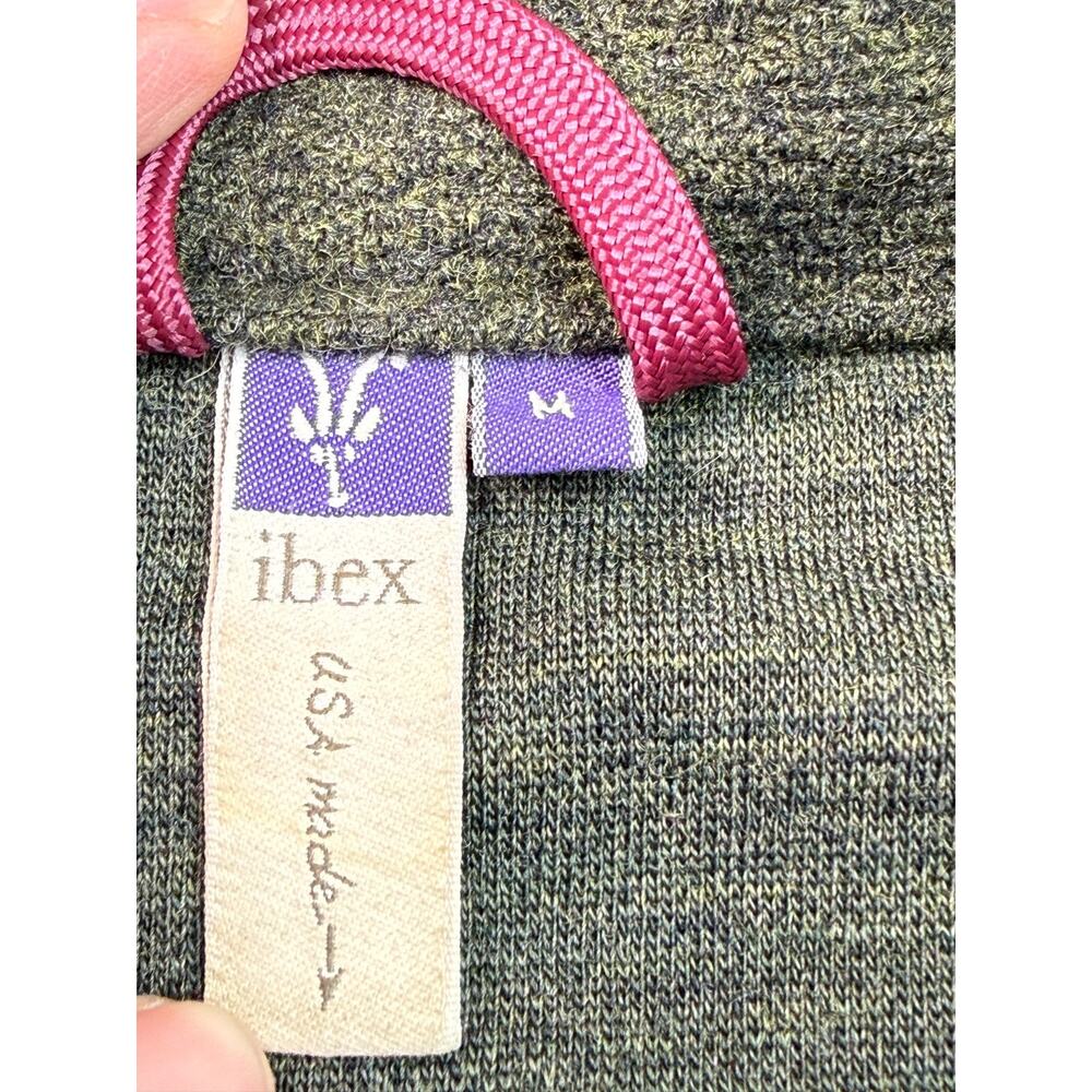 Ibex Merino Wool Full Zip Vest Mens M Green Outdoor Zipper Pockets Travel Hiking - Picture 4 of 8